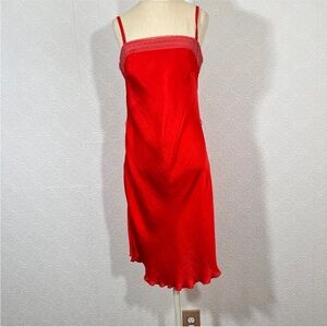 United Colors Of Benetton Red Lace Trim Detail